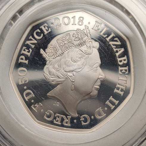 英國「柏靈頓熊」誕生60週年紀念 50 便士紀念銀幣 Royal Mint 附盒及說明書