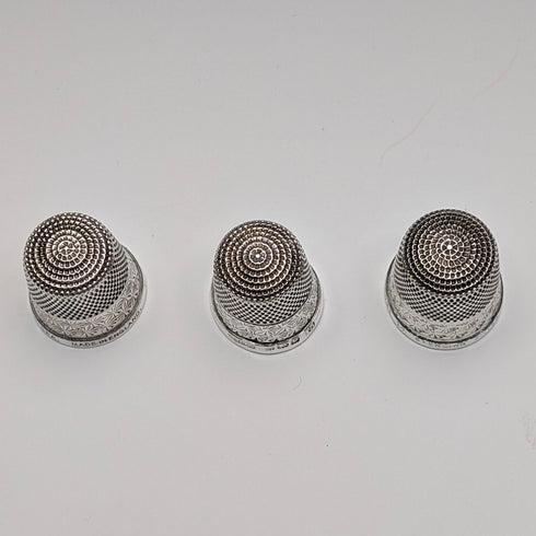 英國復古純銀頂針 3件套裝