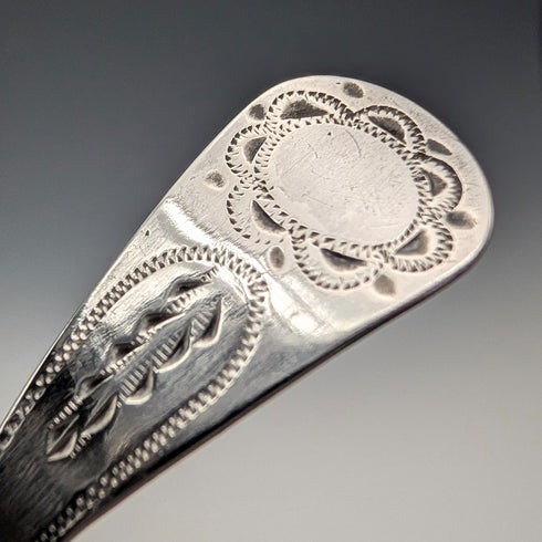 1790年 英國古董純銀製貝殼造型茶葉罐匙 6.8g GEORGE WALKERS