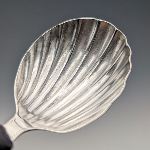 1790年 英國古董純銀製貝殼造型茶葉罐匙 6.8g GEORGE WALKERS
