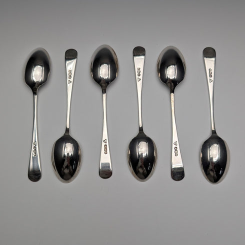 1967年 英國復古純銀濃縮咖啡勺6件組 共69克 Garrard&Co 附盒