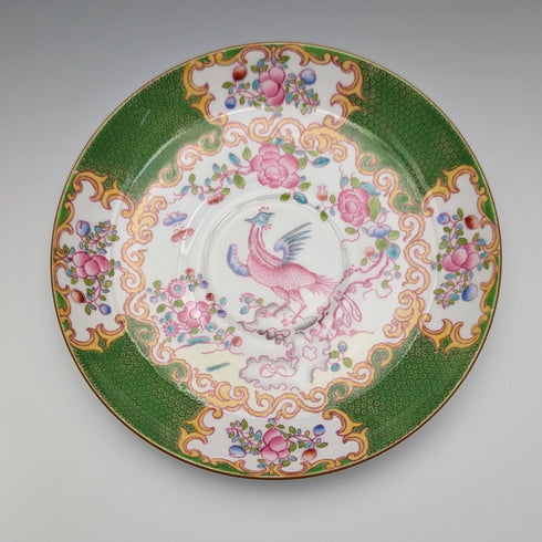 英国ヴィンテージ ミントン グリーンコカトリス ティーカップトリオ