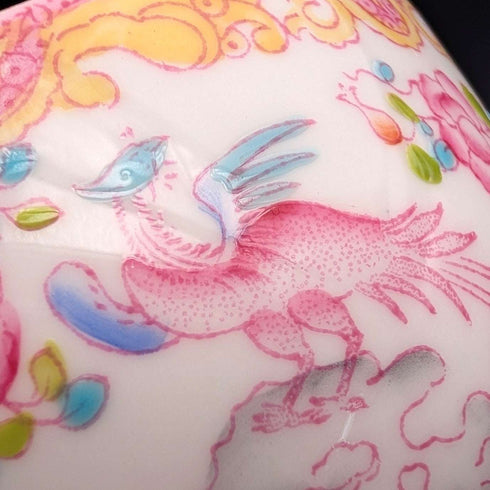 英國復古 Minton 粉紅公雞 骨瓷杯盤組