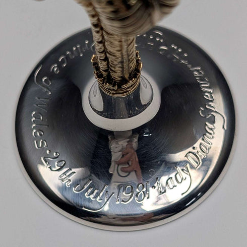 1981 UK Royal Wedding Commemorative Sterling Silver Goblet 207g St James House Company