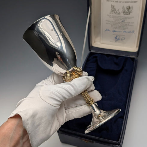 1981年 英國皇室婚禮紀念 純銀高腳杯 207克 St James House Company