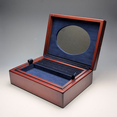 英國純銀維多利亞裝飾木製珠寶盒 Carr's of Sheffield