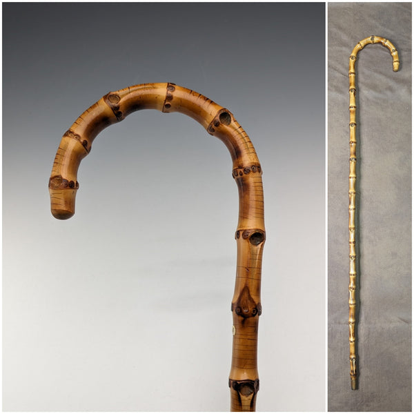 Antique Men's Bamboo Walking Stick 91cm