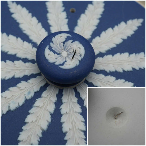 Circa 1900 British Antique Wedgwood Jasperware Drum-Shaped Teapot
