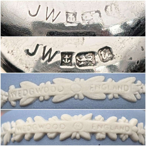 英國復古 Wedgwood Jasperware 香水瓶一對(紙盒包裝)