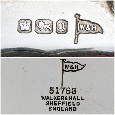 1906 年英國古董純銀蜜餞 315 克直徑 18 厘米 Walker&Hall