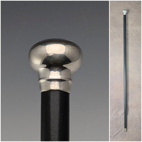 1926 年英國復古男士純銀圓柄手杖 90 厘米