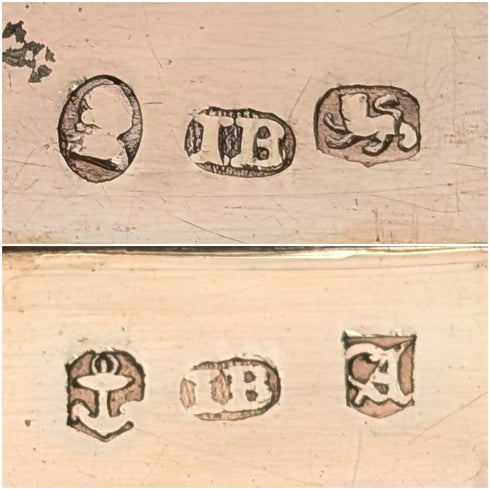 1824年英國古董純銀油醋汁瓶 19.5克 John Bettridge