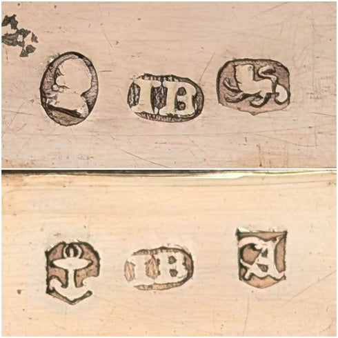 1824年英國古董純銀油醋汁瓶 19.5克 John Bettridge