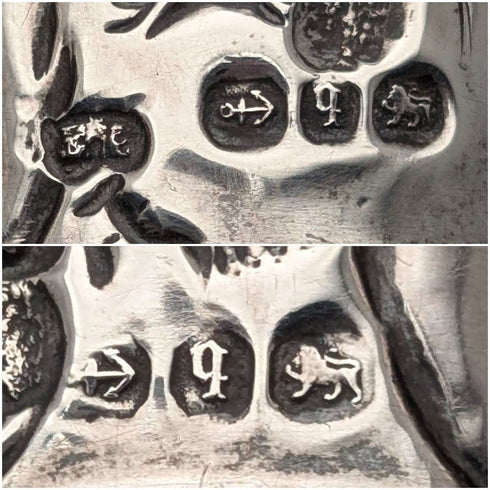 1890 年英國古董純銀浮雕裝飾歌劇眼鏡和雙筒望遠鏡