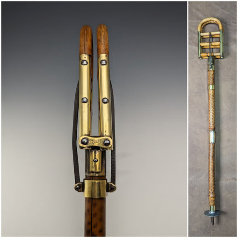 約 1905 年古董射擊手杖竹折疊椅