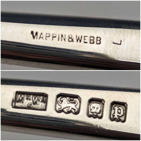 1930年 英国ヴィンテージ 純銀製シューホーン&ボタンフック Mappin and Webb