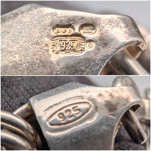 ヴィンテージ 純銀製 ビザンチンチェーン ネックレス 46cm 47g