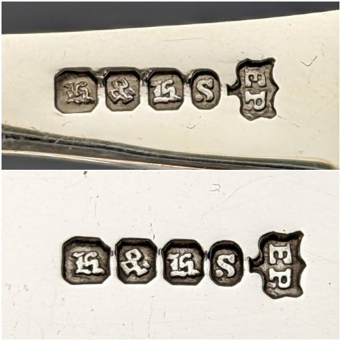 1930年頃 英国ヴィンテージ シルバープレート製 フィッシュカトラリー6ペアセット Hukin & Heath