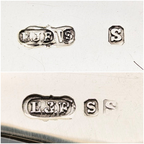 約 1900 年英國古董鹿角手柄魚餐具組 Elizabeth Jane Fairbairns