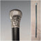 約 1900 年古董黑桿純銀圓柄手杖 88 厘米