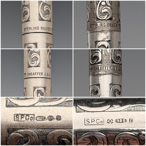美國復古 Schafer 純銀自動鉛筆/原子筆套裝附盒