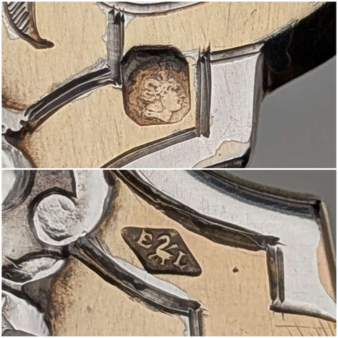 約 1900 年法國古董 950 銀糕點服務器 109 克 Eugene Lefebvre 帶盒