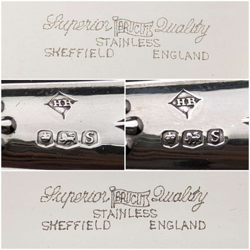 1960年 英国ヴィンテージ 純銀製ハンドル ケーキスライサー&ブレッドナイフ Harrison Brothers