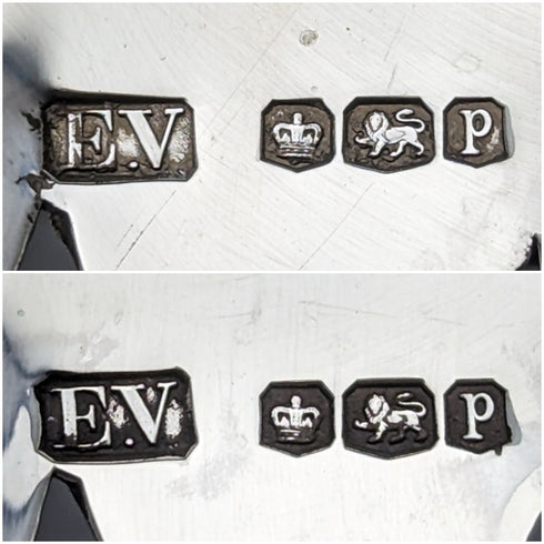 1933 年英國復古純銀蜜餞/Tazza 一對,總計 335 克 Viners