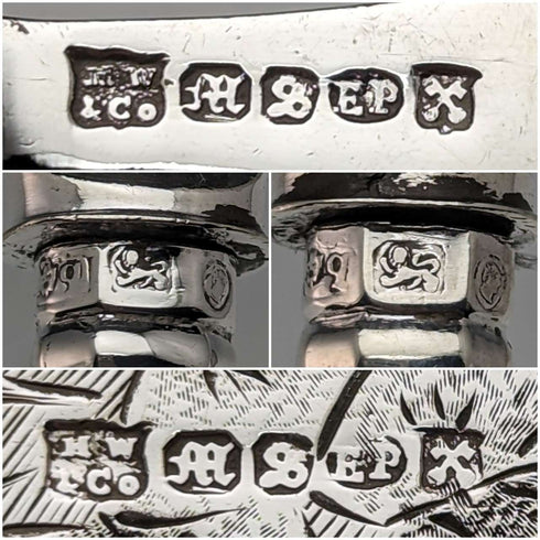 【預留】1836年英國古董純銀柄魚餐具12對套裝盒裝