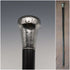 1908 British Antique Black Shaft Sterling Silver Rondelle Handle Walking Stick Cane 90cm J Howell