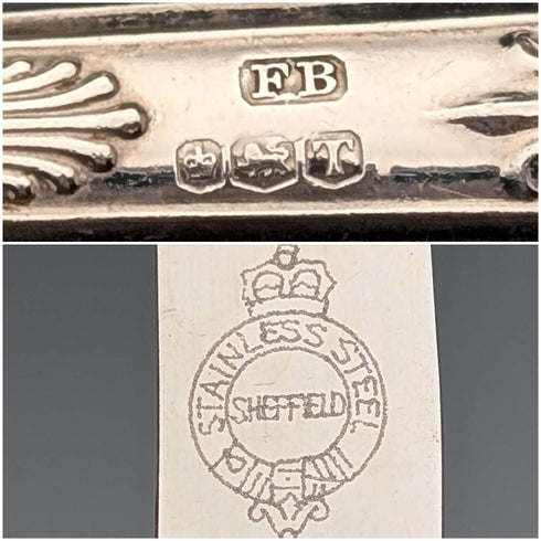 1961 年英國復古純銀柄茶刀 x6 含 FB 盒