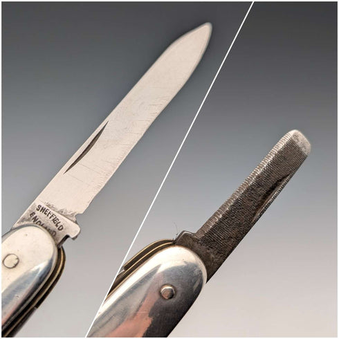 Antique British silver handle multi-tool