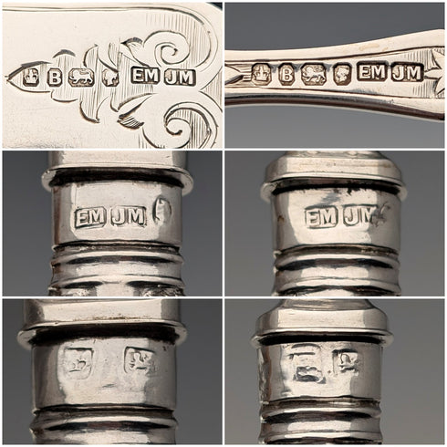 1869 年英國古董純銀魚餐具組 12 對共 1161 克 Mappin Brothers