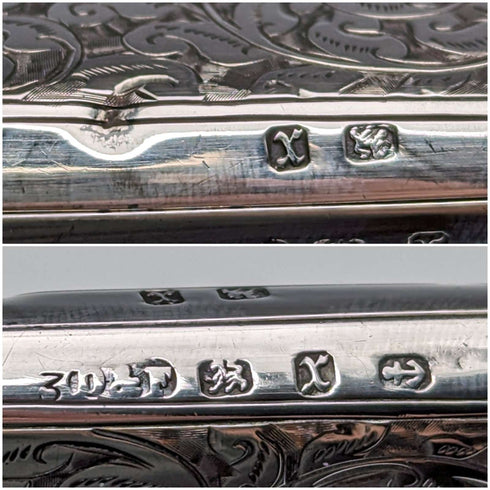 1897 英國古董純銀雙門卡包 122 克 Deakin and Francis