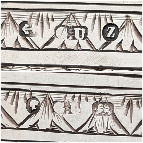 1874年 英国アンティーク 純銀 両開き型カードケース 104g George Unite