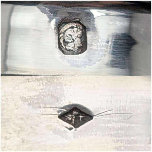 法國古董純銀蓋玻璃香水瓶香水瓶