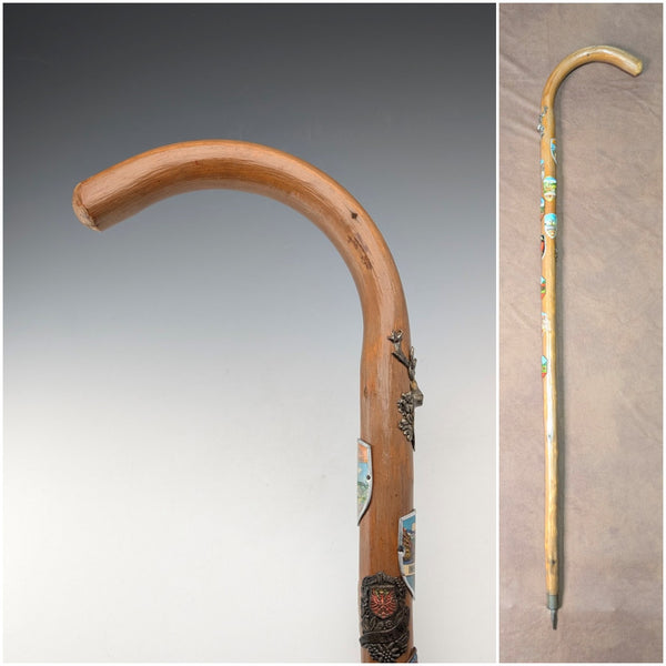 ヴィンテージ ヨーロッパ周遊 ツーリストステッキ タンシャフト 95cm