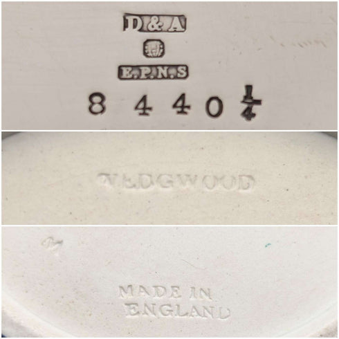 古董英國韋奇伍德餅乾桶 Jasperware 皇家藍色