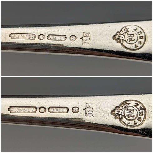 1885 年左右英國古董銀盤魚餐具 6 對套裝 Mappin 和 Webb