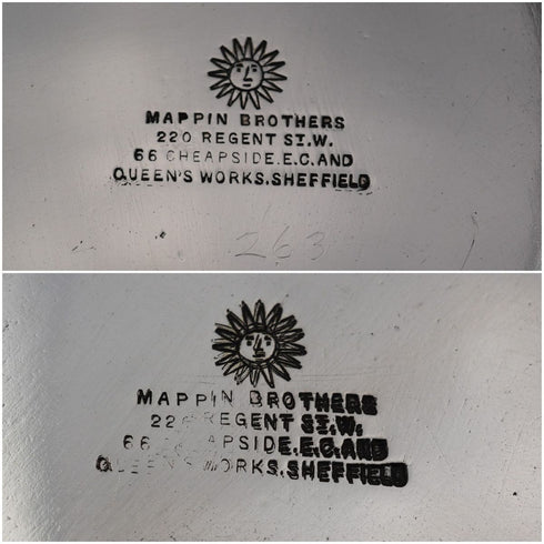 英國古董鍍銀飾鏤空圓盤一對 Mappin Brothers
