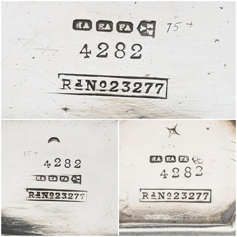 英國古董鍍銀茶具,約1894年,三件套,Atkin Brothers出品