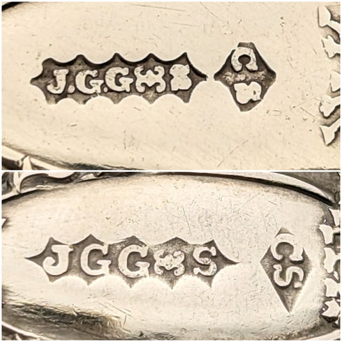 Antique British Silver Plate Fish Cutlery Set of 6 Pairs JG Graves