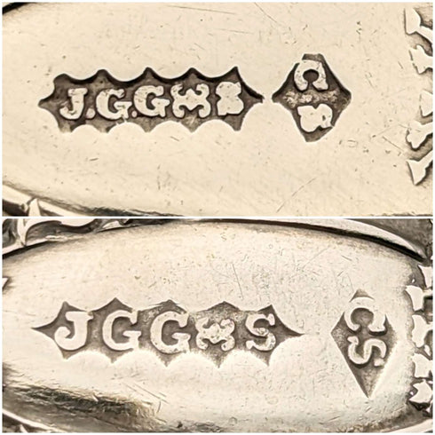Antique British Silver Plate Fish Cutlery Set of 6 Pairs JG Graves