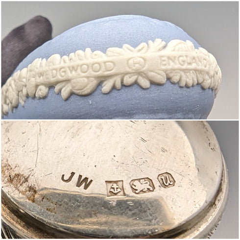 英國復古韋奇伍德碧玉橡子形狀香水瓶