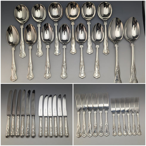 英国复古镀银餐具38件套 N.BARNETT