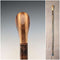 Vintage brown shaft rondelle handle walking stick 93cm