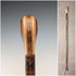Vintage brown shaft rondelle handle walking stick 93cm