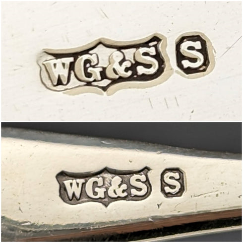 Around 1890 British antique silver plated cutlery 12 pair set in wooden box William Gallimore