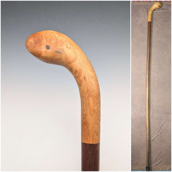 Vintage Two-Tone Large Hiking Staff Cane 145cm