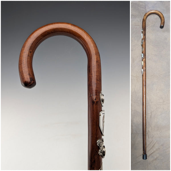 ヴィンテージ 紳士用 ツーリストステッキ ブラウンシャフト 94cm